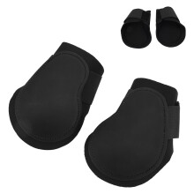 2 piezas de botas para las patas traseras de caballos con carcasa de PU elásticas negras talla M