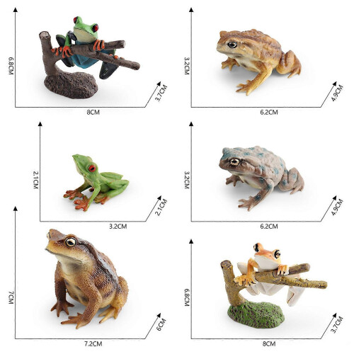 Realistic Tree Frog Figurine Statue Ornament for Home Decor and Kids Educational Display 2