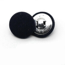(navy, 11MM) 10Pcs Fabric Buttons for Sewing Round Dress Shirt Covered Decorative Metal