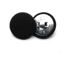 (black, 20MM) 10Pcs Fabric Buttons for Sewing Round Dress Shirt Covered Decorative Metal
