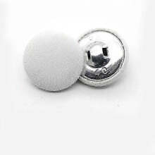 (white, 20MM) 10Pcs Fabric Buttons for Sewing Round Dress Shirt Covered Decorative Metal