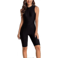 (Sleeveless Black 1494, XXL) Full Sleeve Athletic Swimsuit for Ladies - One Piece Wetsuit Swimwear