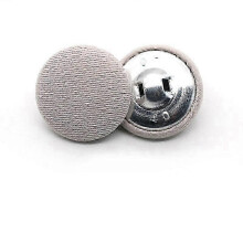 (beige, 20MM) 10Pcs Fabric Buttons for Sewing Round Dress Shirt Covered Decorative Metal