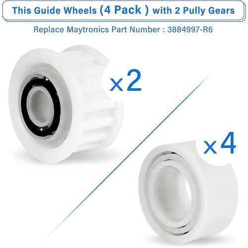 Pool Cleaner Accessories Replacement Climbing Ring, Timing Track and Guide Wheels Combo Kit for Dolphin Nautilus CC Plus 1