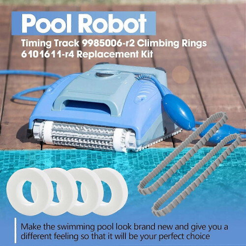 Pool Cleaner Accessories Replacement Climbing Ring, Timing Track and Guide Wheels Combo Kit for Dolphin Nautilus CC Plus 2