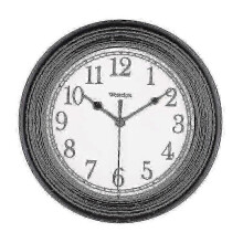 (Black) 9 Inch Silent Wall Clock for Kitchen Decor - Retro Non-Ticking Design
