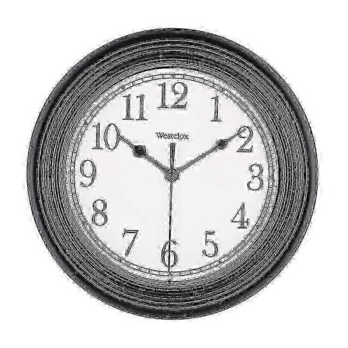 (Black) 9 Inch Silent Wall Clock for Kitchen Decor - Retro Non-Ticking Design