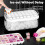 Ice Cube Container with Lid, Ice Cube Tray Mold for Freezer, Removable Ice Storage Box for Kitchen Use 5