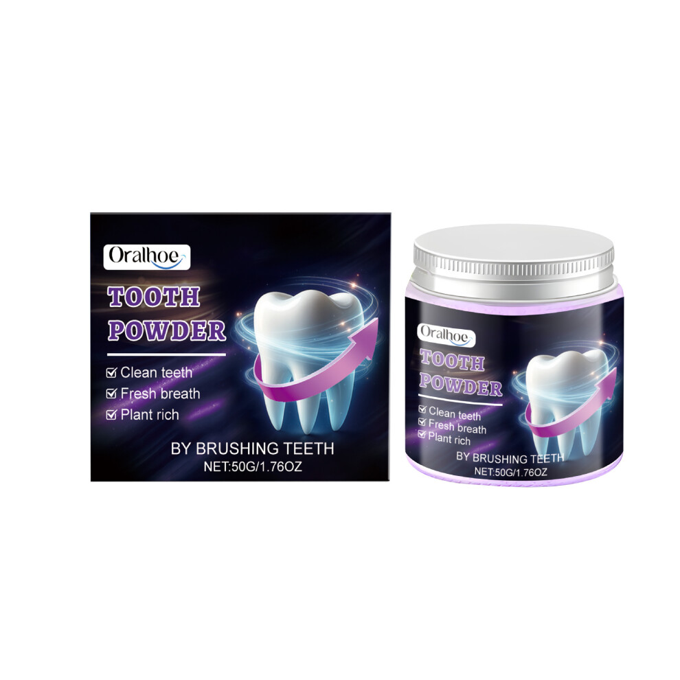 Purple Oralhoe Tooth Powder Mild Ingredients Clean Teeth Fresh Oral Care Gum Care Tooth Powder