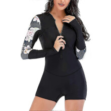 (Black 2939, XXL) Full Sleeve Athletic Swimsuit for Ladies - One Piece Wetsuit Swimwear