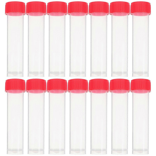 40 Transparent Sample Storage Tubes with Screw Caps for Lab Samples, Cosmetics and Essential Oils 1