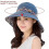 (Blue) Women's Wide Brim Foldable Sun Hat for Anti-UV Protection 5