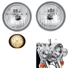 Motorcycle Front Spotlight Driving Fog Light Bulb Halogen for Touring Road King Electra Street Glide Chopper