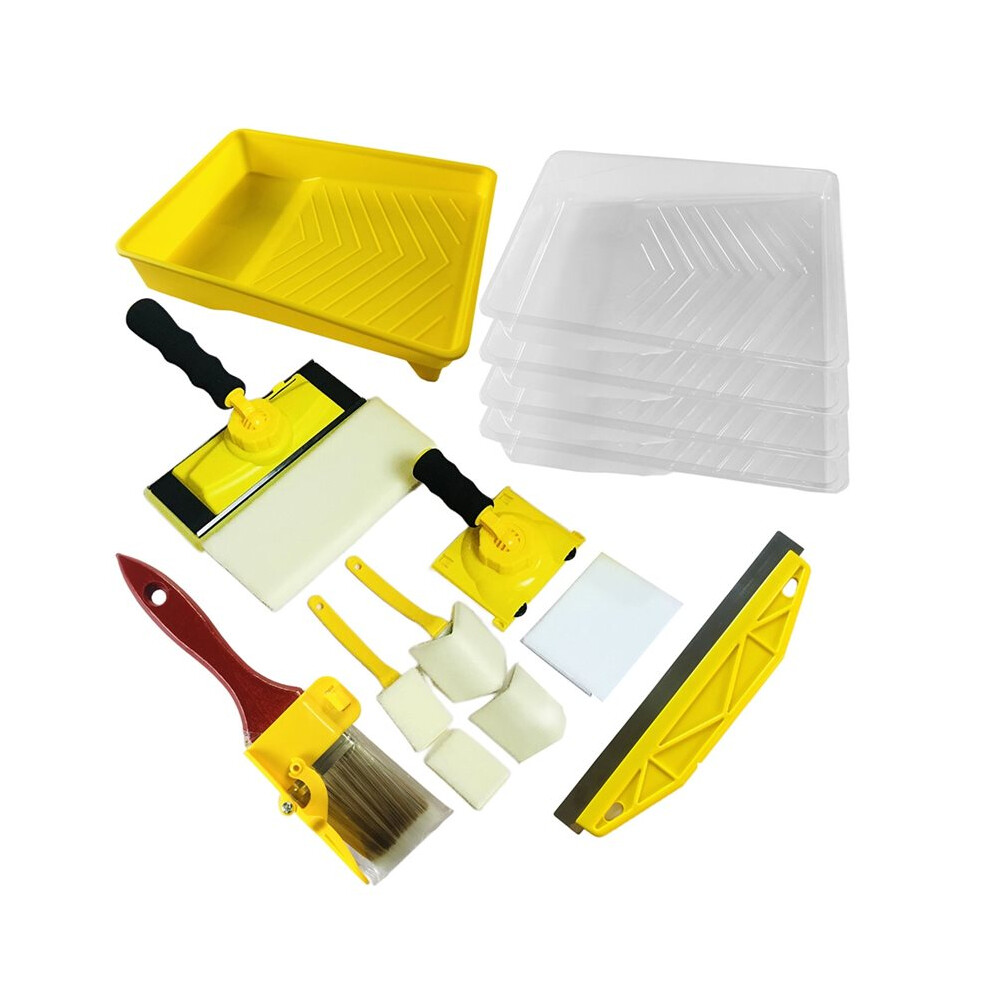 Paint Edger Tool Kit - 15 Pcs With 360 Rotation Handle, Paint Tray, And Brush 4711355809298