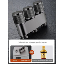 Brass One in Three Out Three-Way Control Washing Machine Gray Faucet Three-Way Triangle Valve Multifunctional