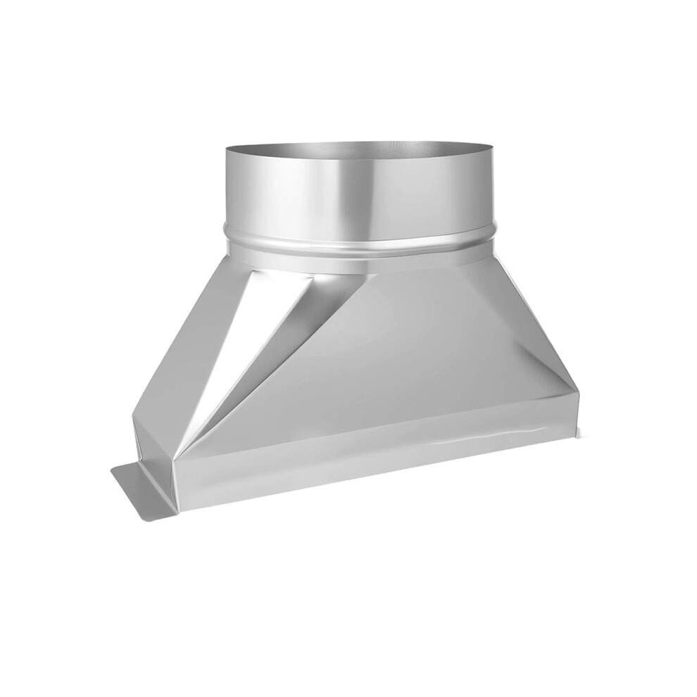 3-1/4" X 10" X 4'' Galvanized Rectangular To Round Duct Transition, 4" Diameter Microwave Exhaust Vent Kit 6033485562446