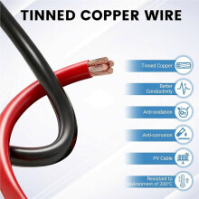 2 Conectores Rápidos para Anderson 50A 10 AWG para Bateria com Cabos de 50 cm para Guincho, Reboque, Veículos Recreativos e Veículos Off-Road
