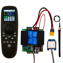 RX40G Fjärrkontroll 1,54 Tums Färgskärm 12V/24V Mottagare med GPS för Trålare, RC-Båt, Modellfartygstillbehör