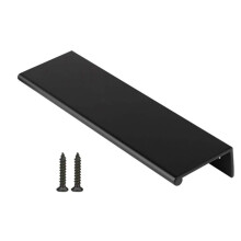 10 Pack Kitchen Cabinet Handles Black Pulls for Dresser Drawers Door Finger Pull Aluminum Alloy Hardware