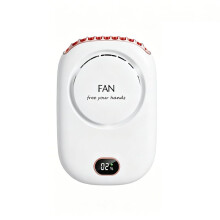 Portable Hanging Neck Fan Fans with Adjustable Lanyard Bladeless USB Rechargeable Sports Cooling Fan White