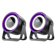 USB Desktop/Hanging Multi-Purpose Small Fan LCD Portable Small Fan with LCD Display Power Level Black