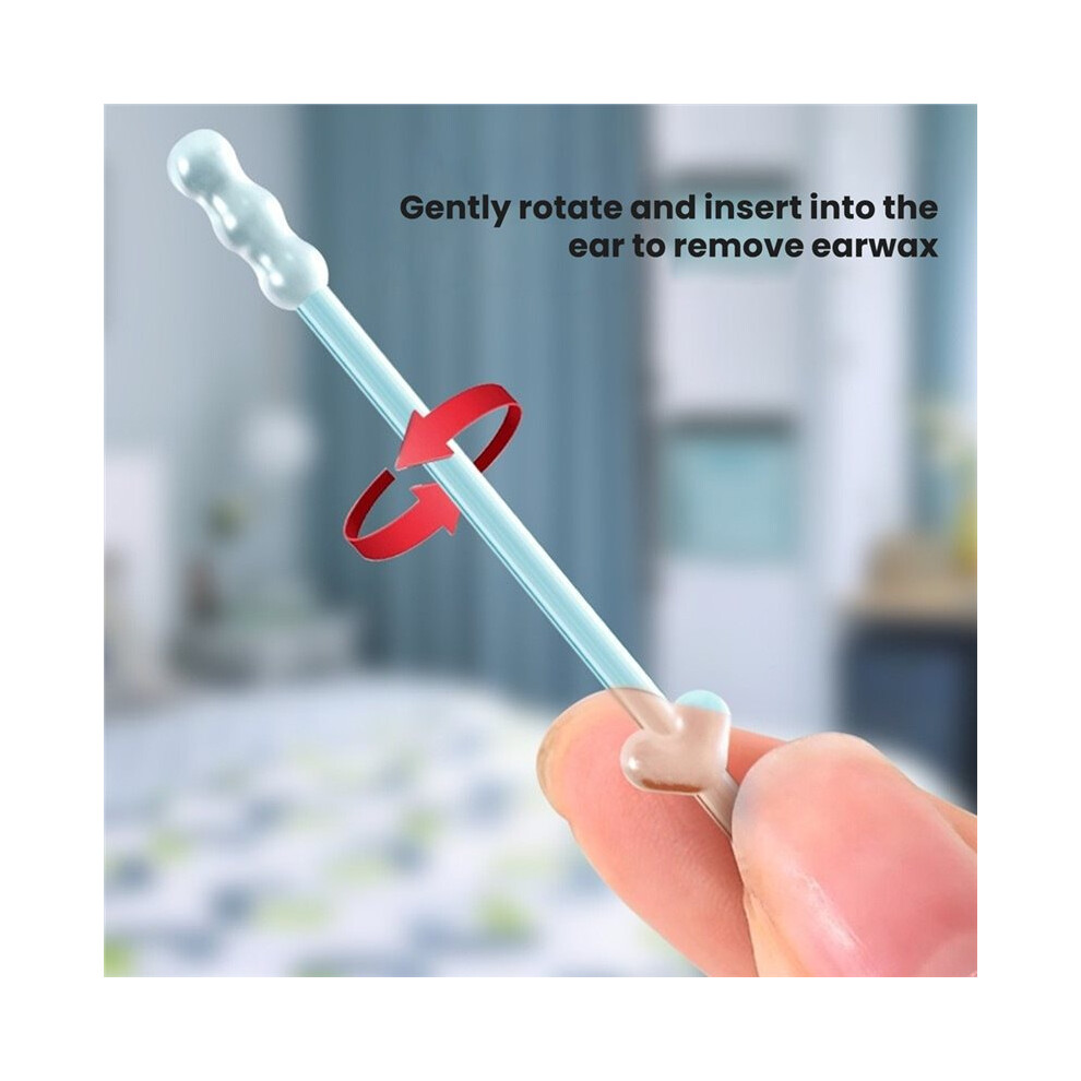72pcs Ear Wax Removal Adhesive Swabs, Sticky Ear Cleaning Stick for Sensitive Ears, Disposabley Ear Swabs ,Ear Hygiene