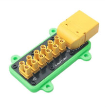 0-100V 50A XT90 to XT30 6-Port Power Distribution Board W Protective Shell/Mounting Hole for Drone/RC Boat W Hole
