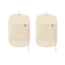 2pc Wardrobe Lazy Compressed Storage Board Dust Cover Storage Artifact Foldable Fabric Down Jacket Cream-Apricot