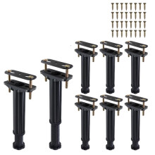 8 Piezas Piernas de Soporte de Cama Ajustables de 7.8-13.0 Pulgadas, Piernas de Soporte de Marco de Cama de Alta Resistencia para Listones y Marco de