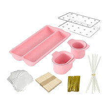 Cake Lollipop Mold Set 8-Piece - DIY Baking Kit with Molds, Sticks & Bags for Parties & Weddings