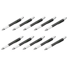 6 in 1 Multifunctional Pen Capacitive Pen with Screwdriver Ruler Levelgauge Refillable Ballpoint Pencil Tool
