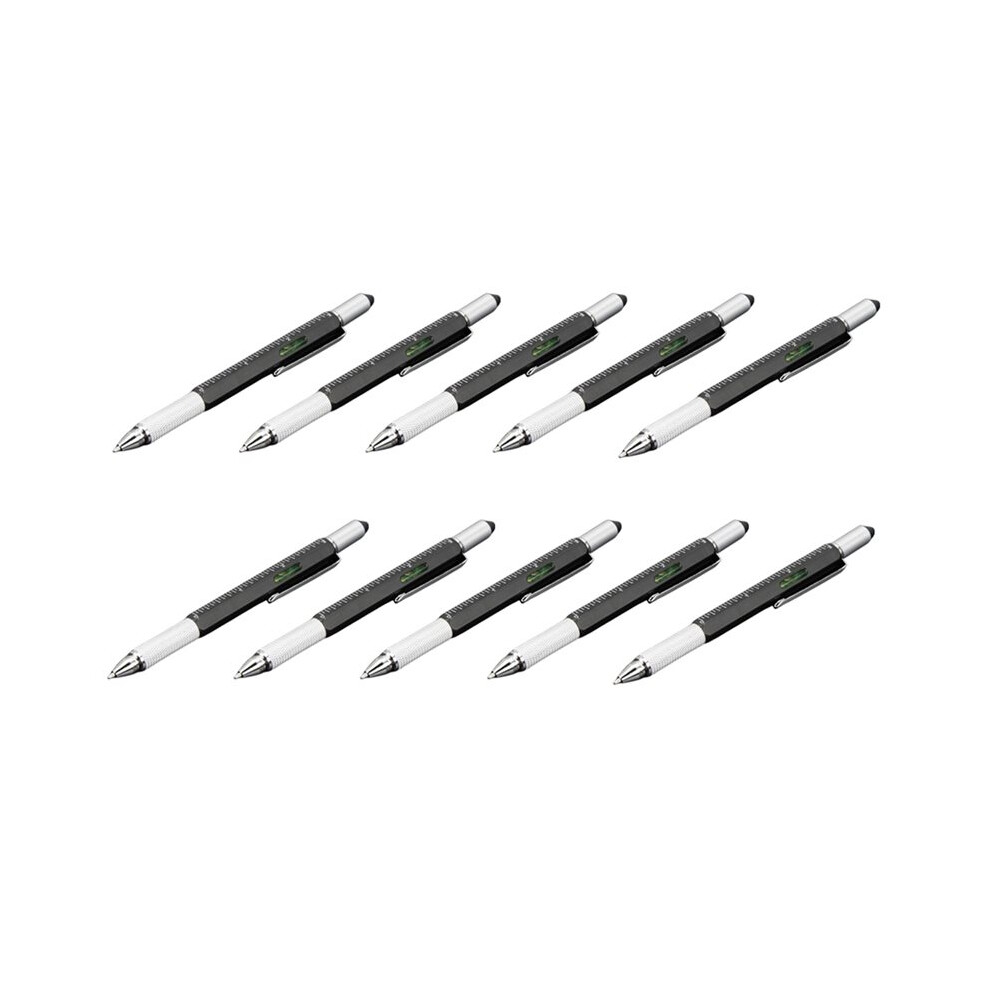 6 In 1 Multifunctional Pen Capacitive Pen With Screwdriver Ruler Levelgauge Refillable Ballpoint Pencil Tool 6033240964904