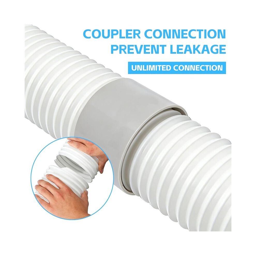 2 Pack Portable Air Conditioner Exhaust Hose Coupler, 5.9 Inch Diameter Connector For Ac Vent Hose, Universal Adapter 4711629641463