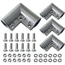 Chain Link Fence Gate Corner 1-3/8" X 1-3/8", Aluminum 90 Degree Gate Elbow, 1-3/8" Chain Link Fence Fittings, 4 Pack