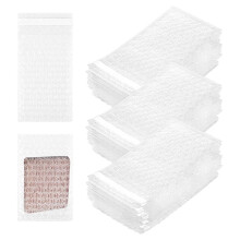 300 Pezzi di Sacchetti A  D'Aria per Imballaggio, Buste In Plastica A Doppia Parete Trasparenti Autosigillanti da 3,15 X 4 Pollici