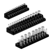 Magnetic Socket Organizer Set, 3-Piece Metric Drive Holders, Strong Magnetic Tool Tray