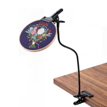 Support Réglable pour Cercle à Broder, Support Portable à Col de Cygne, Pince Robuste pour Table de Couture et Loisirs Créatifs