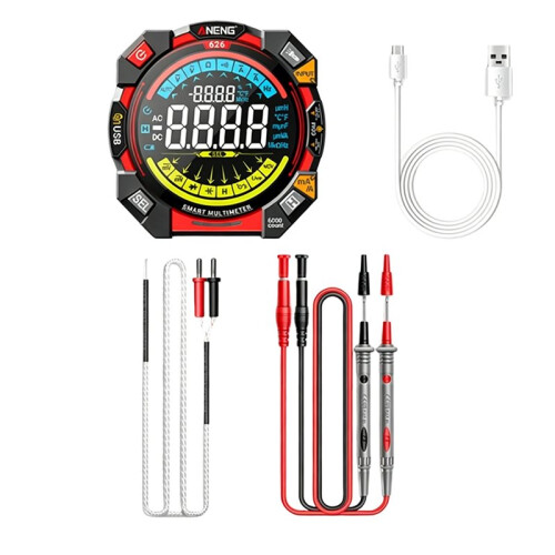 ANENG 626 Multimeter, 6000 Counts, Digitalanzeige, Spannungsprüfer mit USB-Ladefunktion