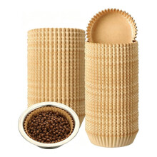 300 Pcs Large Pet Disposable Feeding Bowls Liner Bulk Cat Food Bowls Small Paper Dish Paper Liner for Small Dogs Brown