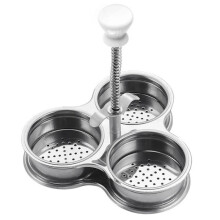 Poêle à Œufs Pochés en Acier Inoxydable de 3 Tasses pour des Petits Déjeuners pour Nutritifs et des Repas en Famille