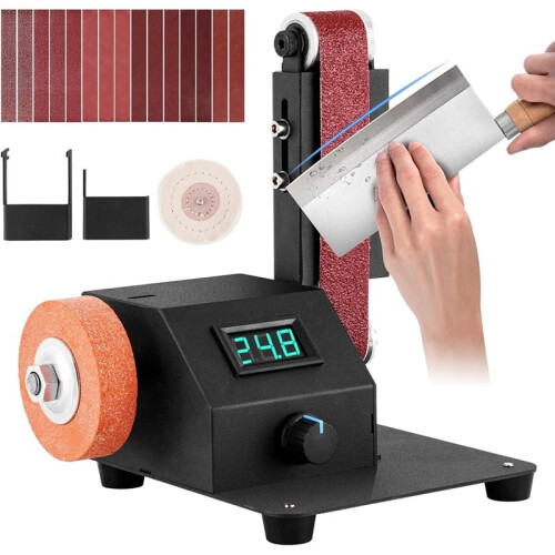 Belt Sander KnifeSharpener Belt Sander Variable Speed Electric Belt Grinder for KnifeMaking US