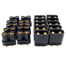 10pairs XT30 XT-30U Black Male Female Bullet Connectors Plugs for RC Multi Axis Aircraft Fixed Wing Lipo Battery ESC