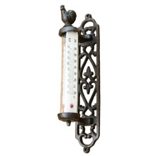 Europäisches Wandthermometer im Retro-Stil, Metall, Tiermotiv, Huhn, Dekoration für Haus und Garten