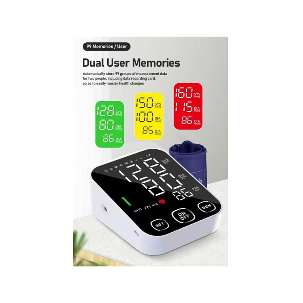 English-Voice Blood Pressure Monitor Precise Measurement Upper-Arm Electronic Blood Pressure Monitor Led Backlit Display