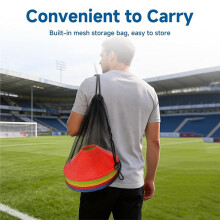 Soccer Cones for Sports Training with Mesh Carry Bag,Shelf Multi-Color Agility Disc Cones for Football Basketball Drills