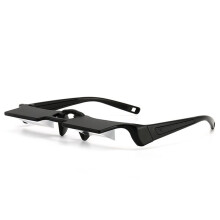 Lesebrille mit Spiegel, Ultraleicht, für Bequemes Liegen, zum Fernsehen, Horizontal, HD-Schutzbrille, Schwarz