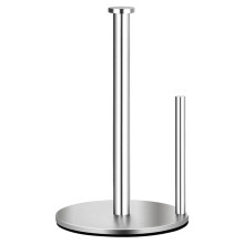 Paper Towel Holder Countertop, Silver Kitchen Paper Towels Holder, Paper Roll Holder Easy One-Handed Tear
