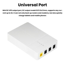 Zasilacz Awaryjny UPS 9 V z 2 Portami i Wyjściem 12 V, Zapasowy Bank Energii do Routera Wi-Fi, Modemu i Kamery CCTV