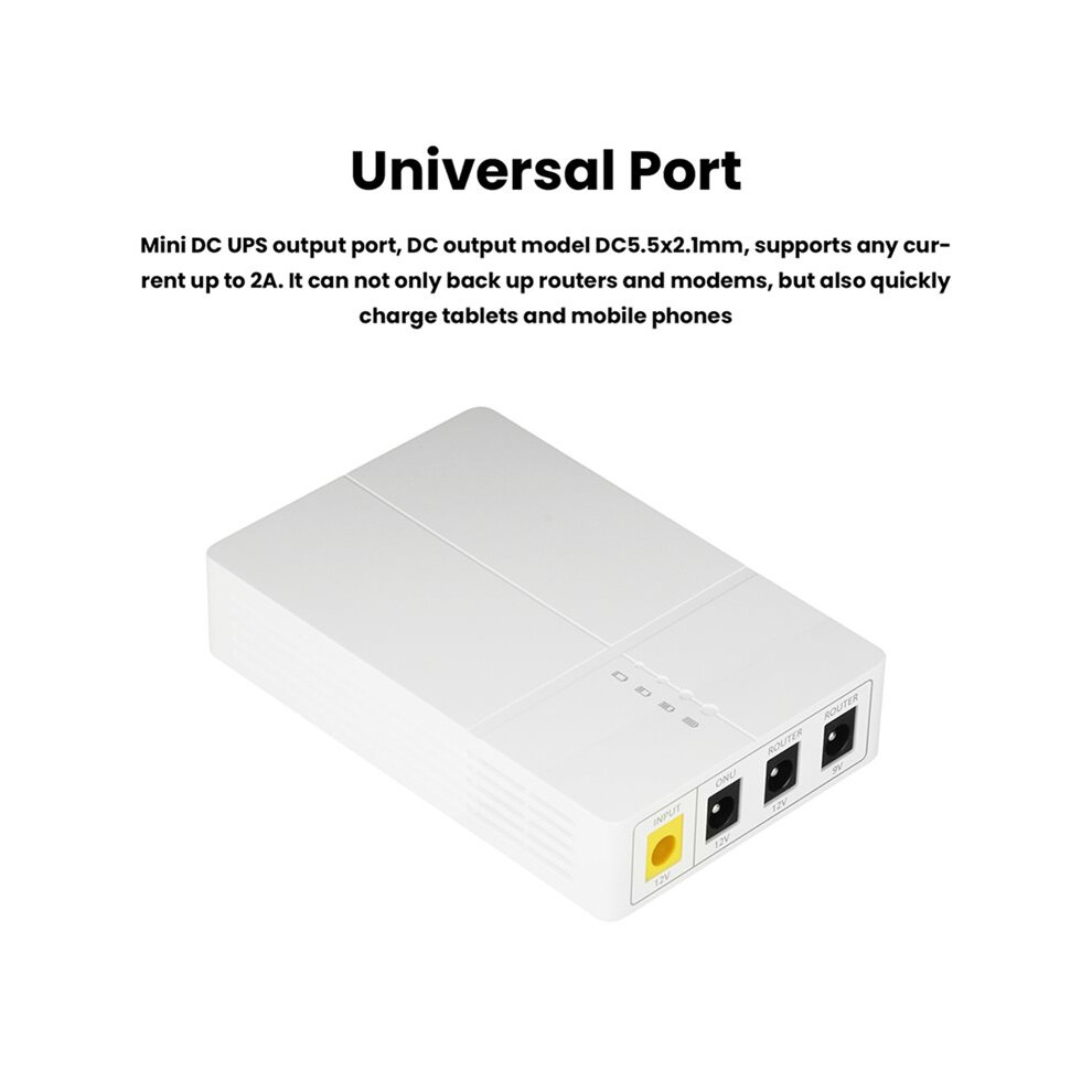 9V 2-Port 12V Output Router Ups Uninterruptible Power Supply Backup Power Bank For Wifi Router Modem Cctv Camera 4711679293278