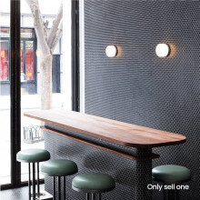Modern Glass Round Wall Sconce Light Fixtures for Bedroom Bedside Hotel Background Decoration Nordic Colorful Luminaire